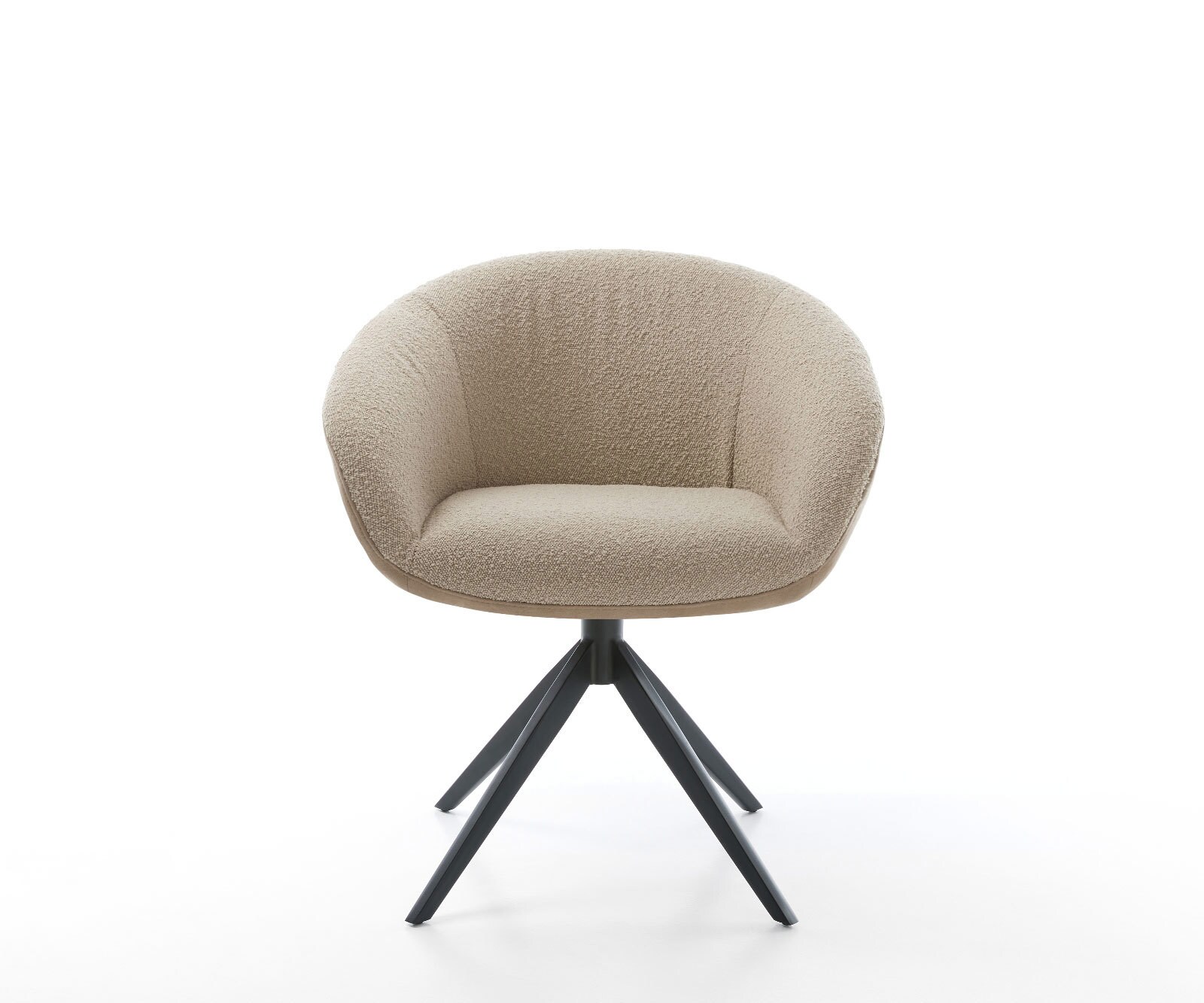 Draaistoel Vinka-Flex met armleuning materiaalmix mud kruisframe breed zwart 360° draaibaar rocker-functie pocketveer kern 1