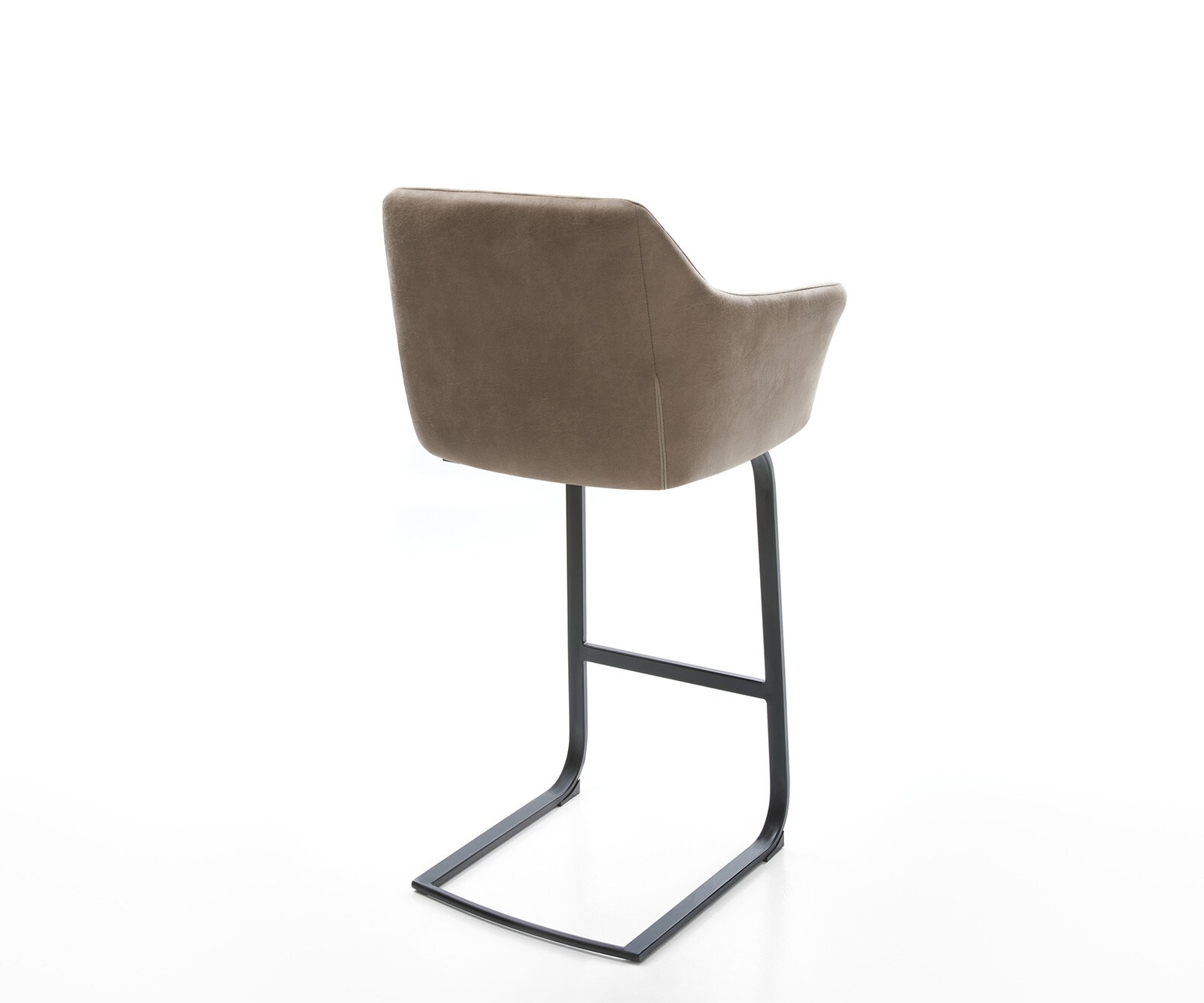Barstoel Yulo-Flex vintage taupe sledestoel vlak metaal 4