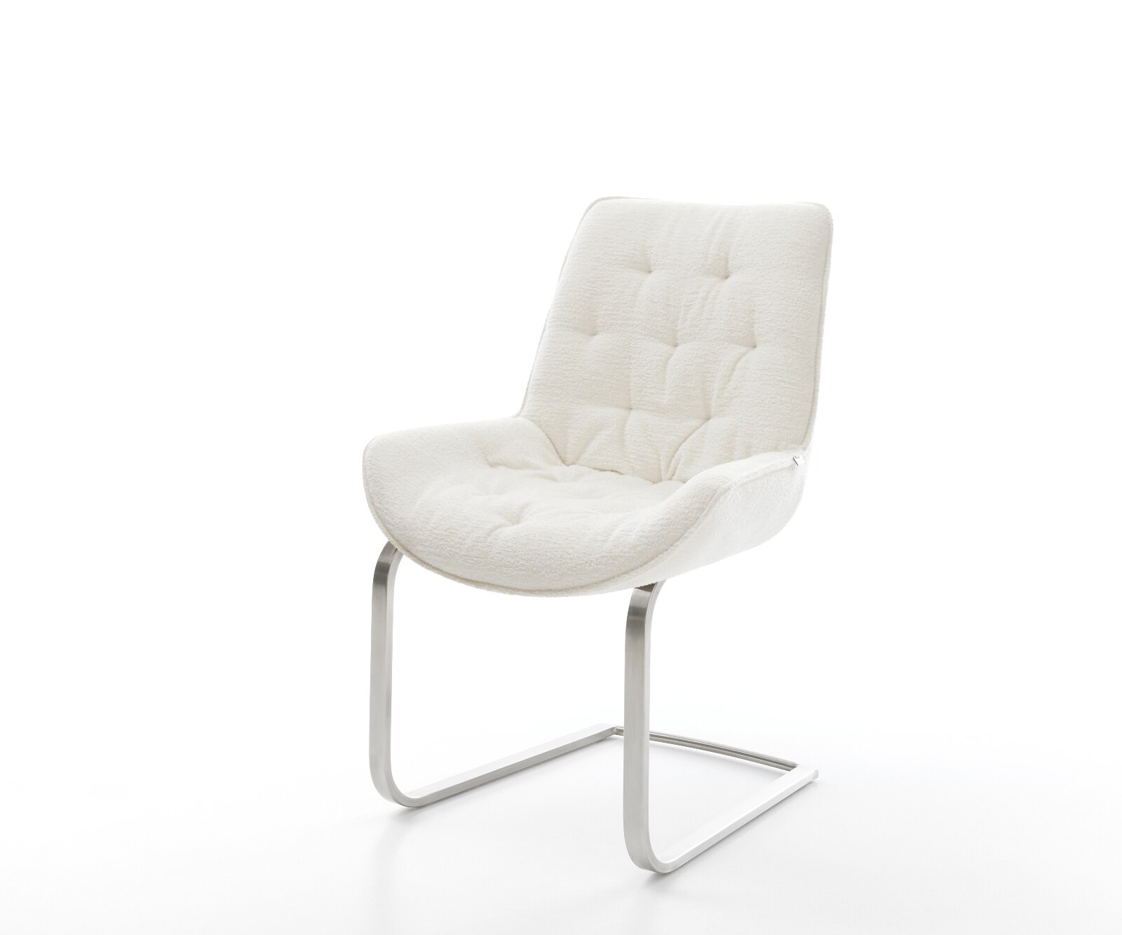 Sledemodel Taimi-Flex bouclé zacht beige sledemodel vlak roestvrij staal 1