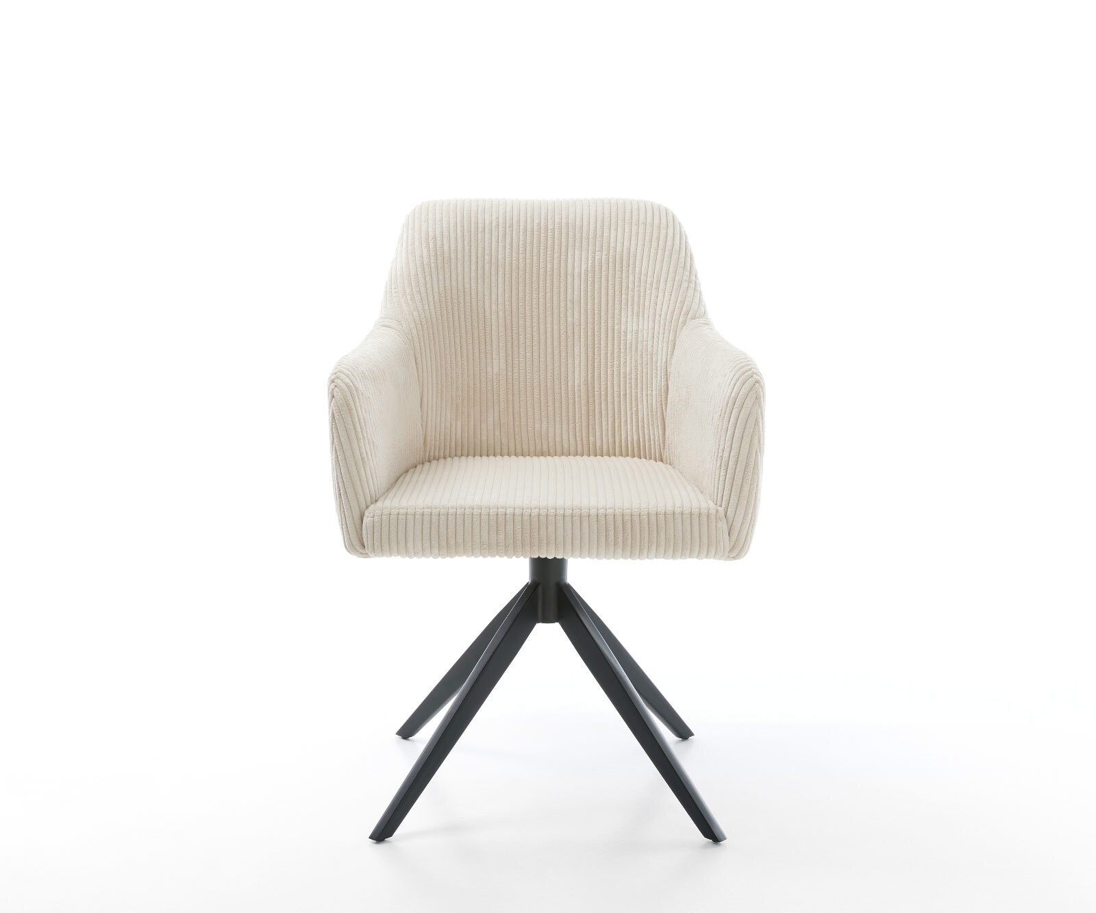 Eetkamerstoel Greg-Flex koord beige kruisframe breed zwart pocketveer kern 1