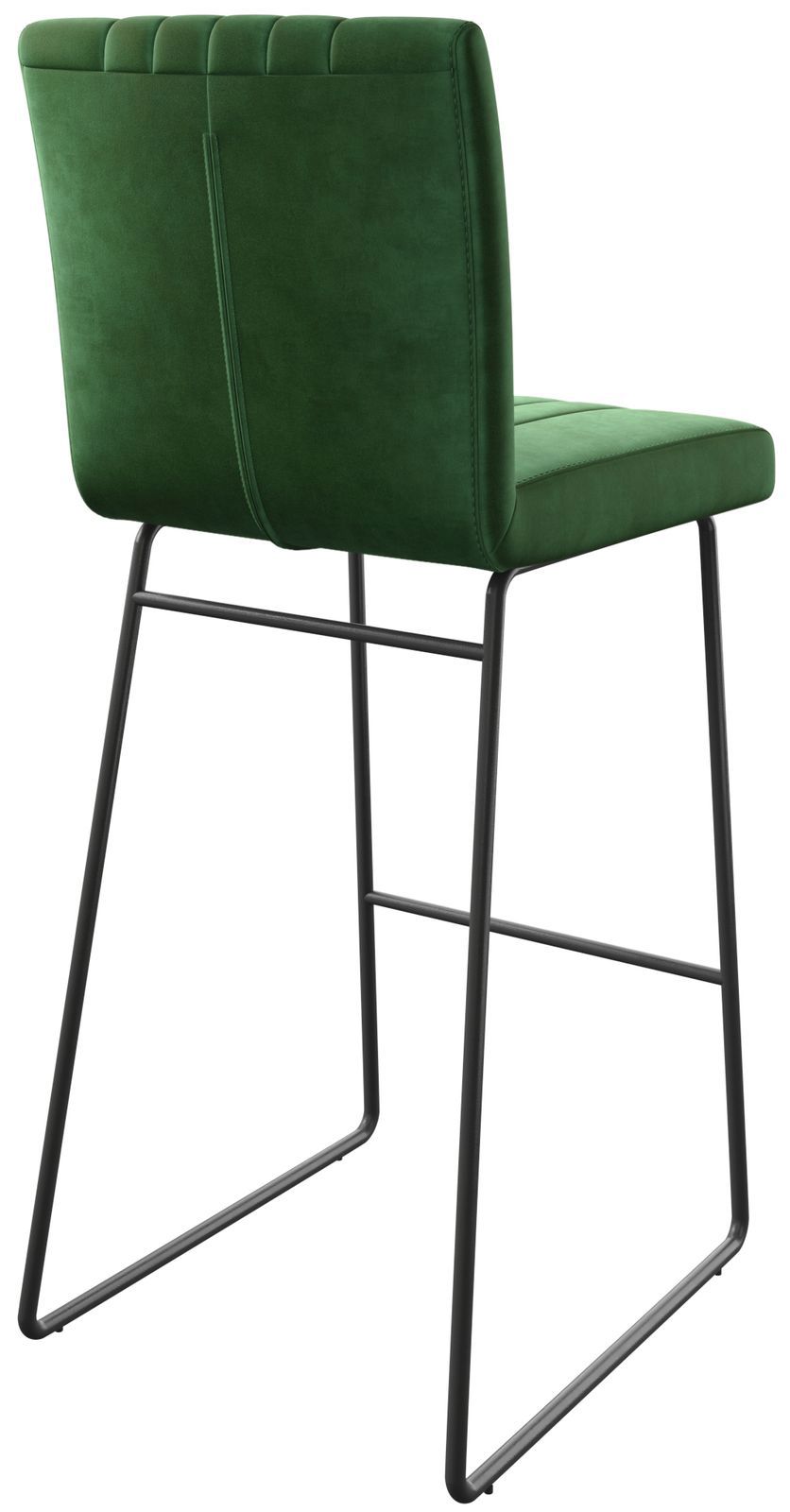 Barstoel Luiga-Flex fluweel groen slipframe metaal 4