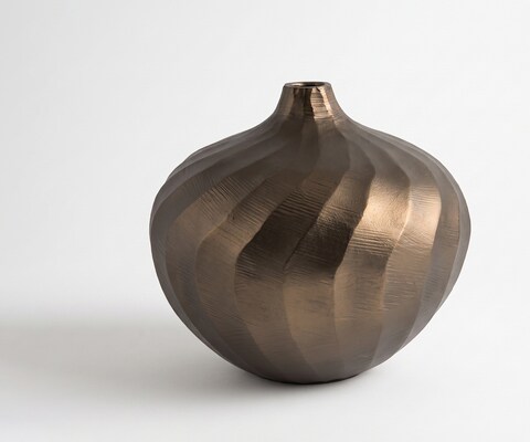 Vaas Torvia B25 x D25 x H23 cm Aluminium Aurum Satin Handgemaakt