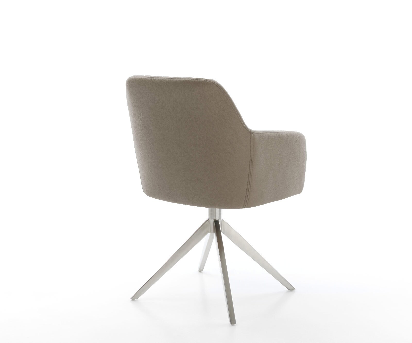 Draaistoel Greg-Flex echt leer mud kruisframe breed roestvrij staal 360° draaibaar rocker-functie pocketveer kern 4