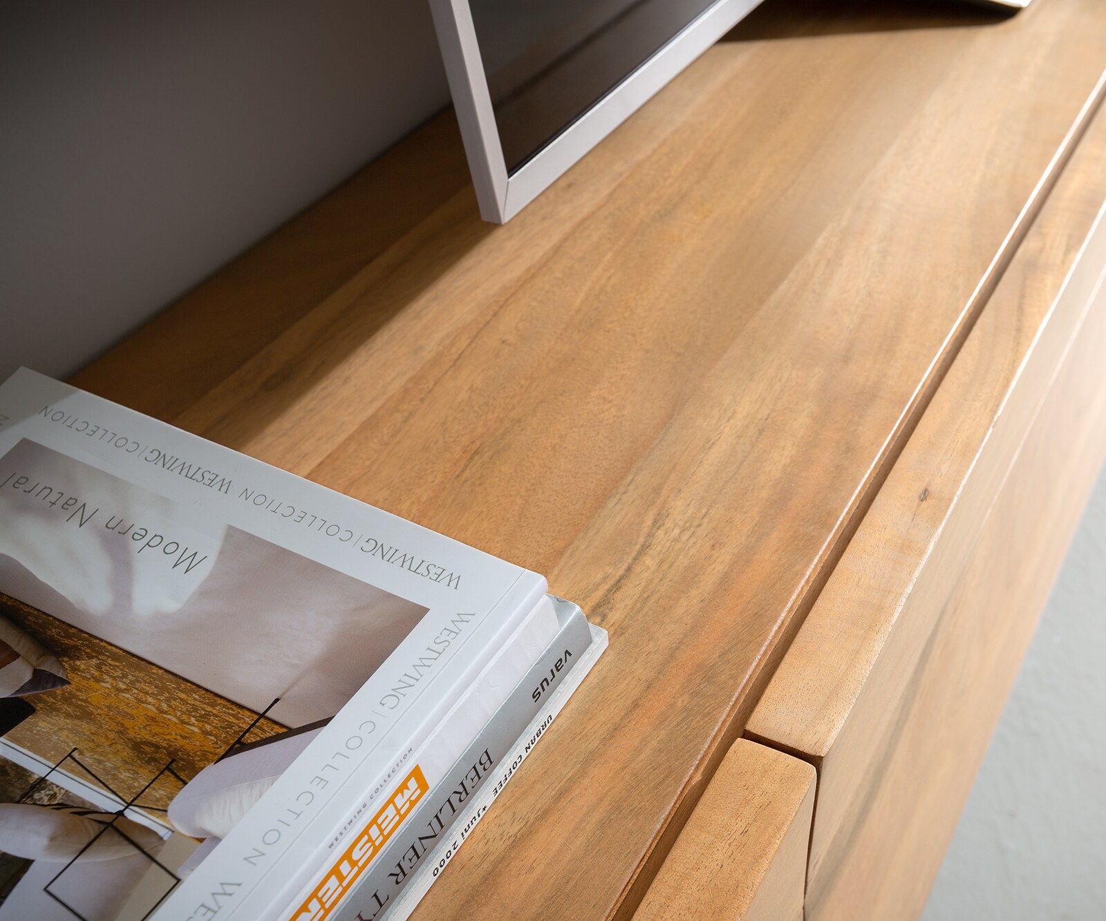 Tv-meubel Kayu 220 cm acacia natuur 4 deuren zwevend 3