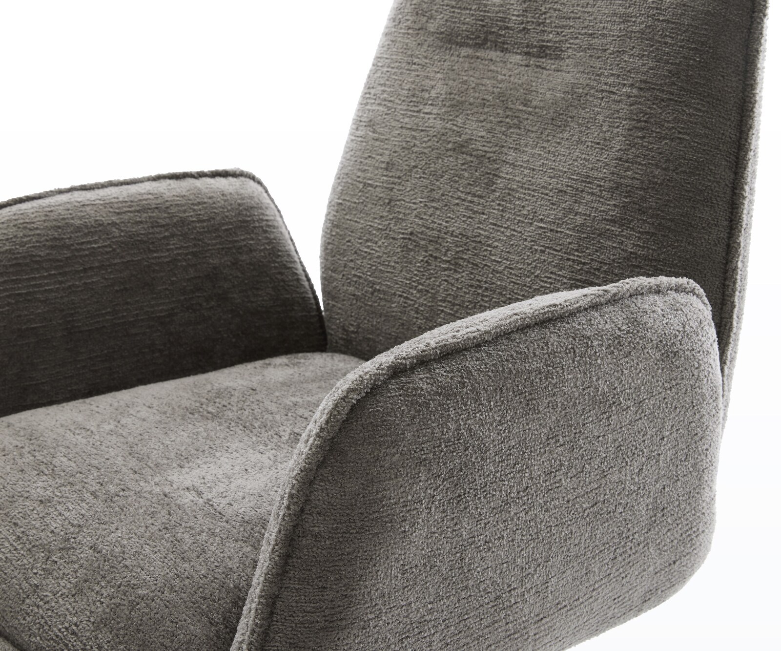 Draaistoel Zoa-Flex bouclé zacht mud kruispoot roestvrij staal 360° draaibaar rocker-functie pocketveer kern 4