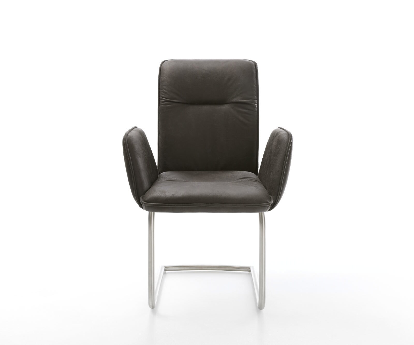 Sledemodel Vinja-Flex microvelours antraciet vintage sledemodel rond roestvrij staal 1 Sledemodel Vinja-Flex microvelours antraciet vintage sledemodel rond roestvrij staal 1