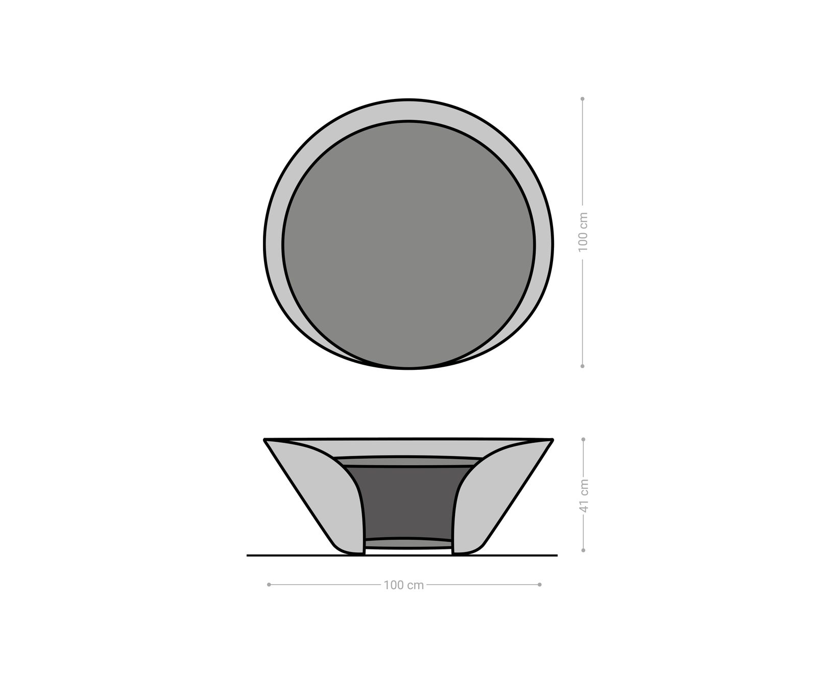 Salontafel Skafi 100x40 cm Keramisch Laminam® Noir Desir Bruin metaal zilver 6