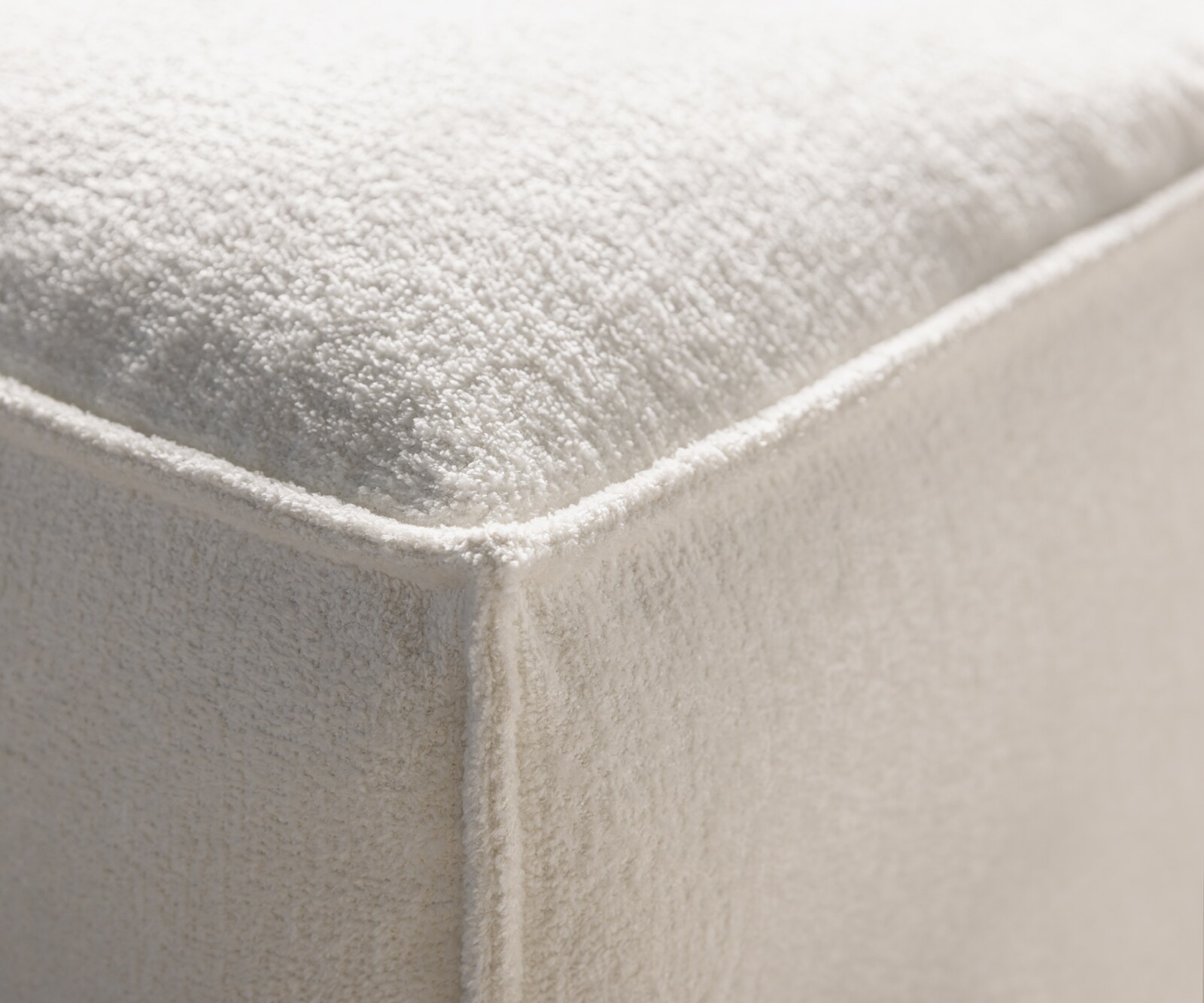 Hoekbank Freestyle 310x200 cm Bouclé zacht Beige kapnaad 4