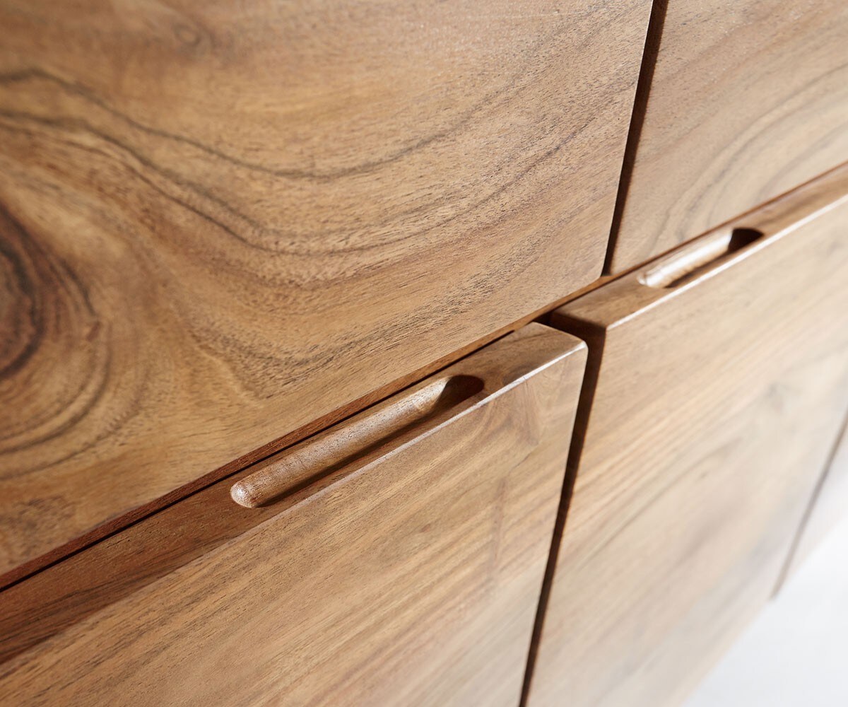 Dressoir Live-Edge 147 cm acacia natuur 3 deuren 3 laden 5