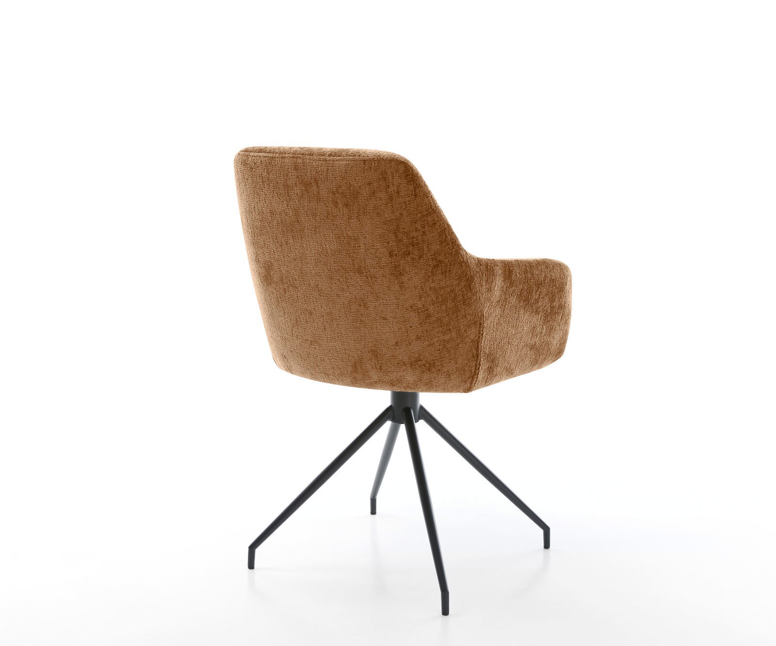 Draaistoel Pejo-Flex chenille Roest kruisframe conisch zwart 180° draaibaar pocketveer kern 4