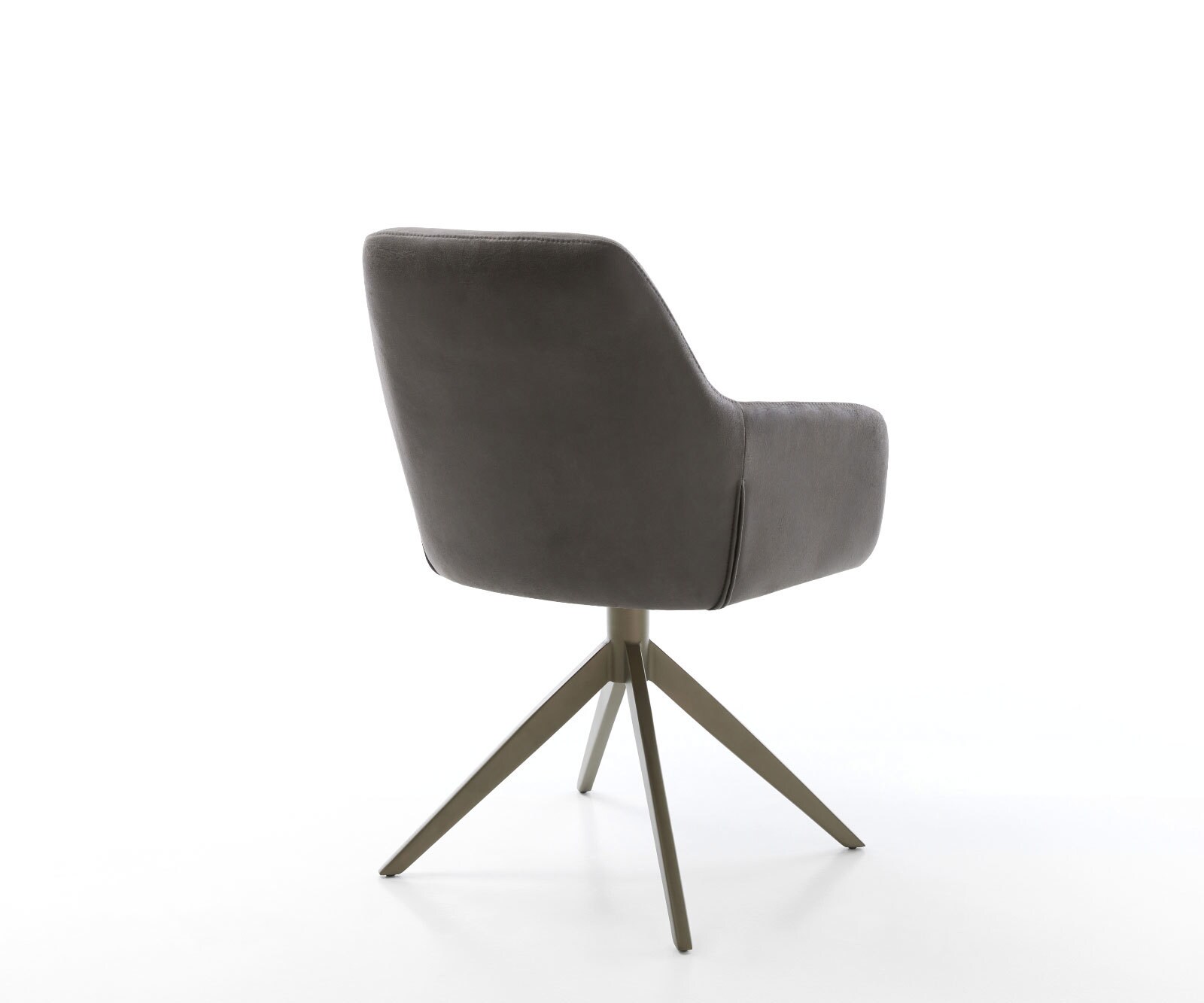 Draaistoel Pejo-Flex microvelours antraciet vintage kruisframe breed afwerking met titanium 360° draaibaar rocker-functie pocketveer kern 4