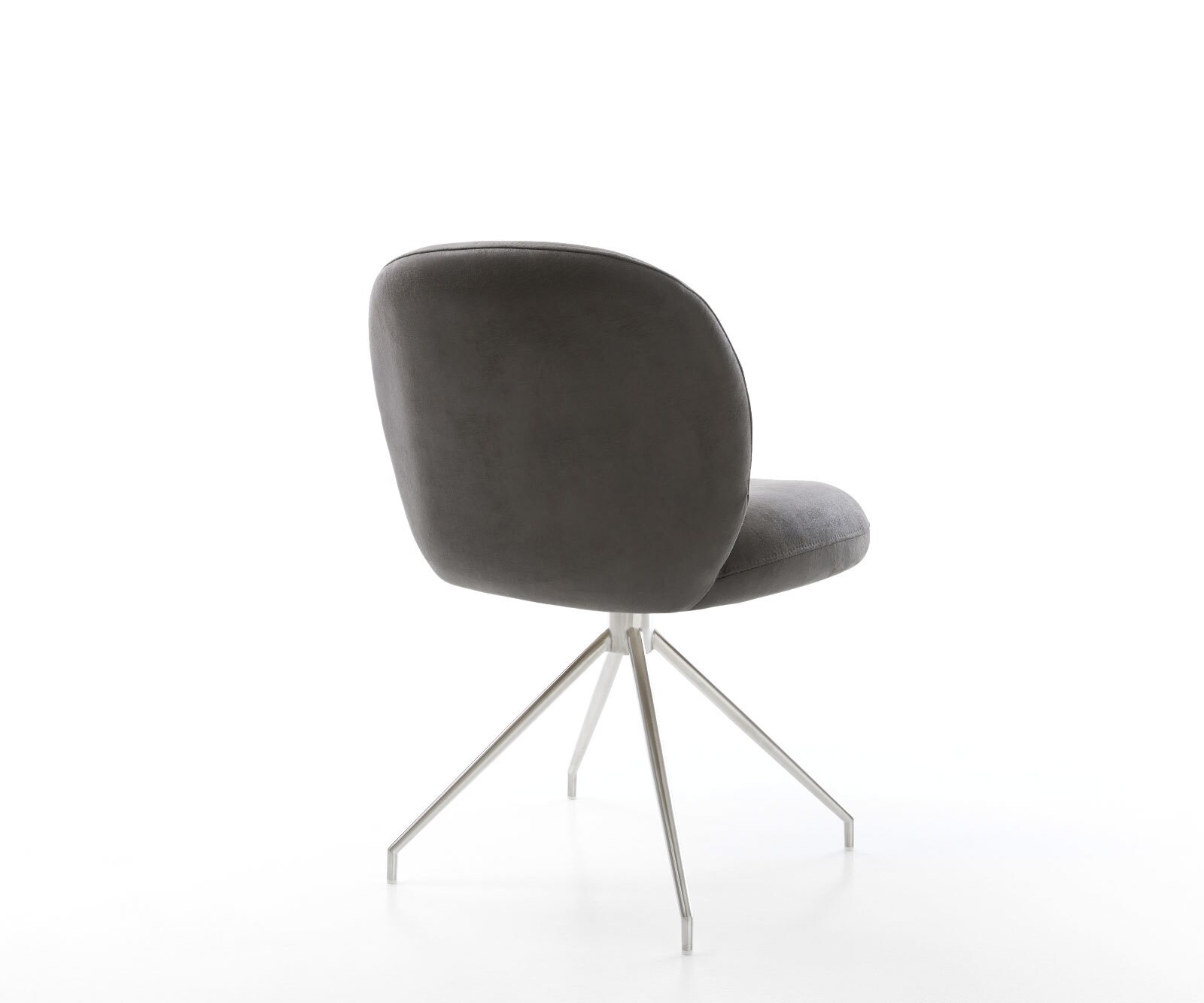 Draaistoel Nube-Flex microvelours antraciet vintage kruisframe conisch roestvrij staal 180° draaibaar pocketveer kern 4 Draaistoel Nube-Flex microvelours antraciet vintage kruisframe conisch roestvrij staal 180° draaibaar pocketveer kern 4