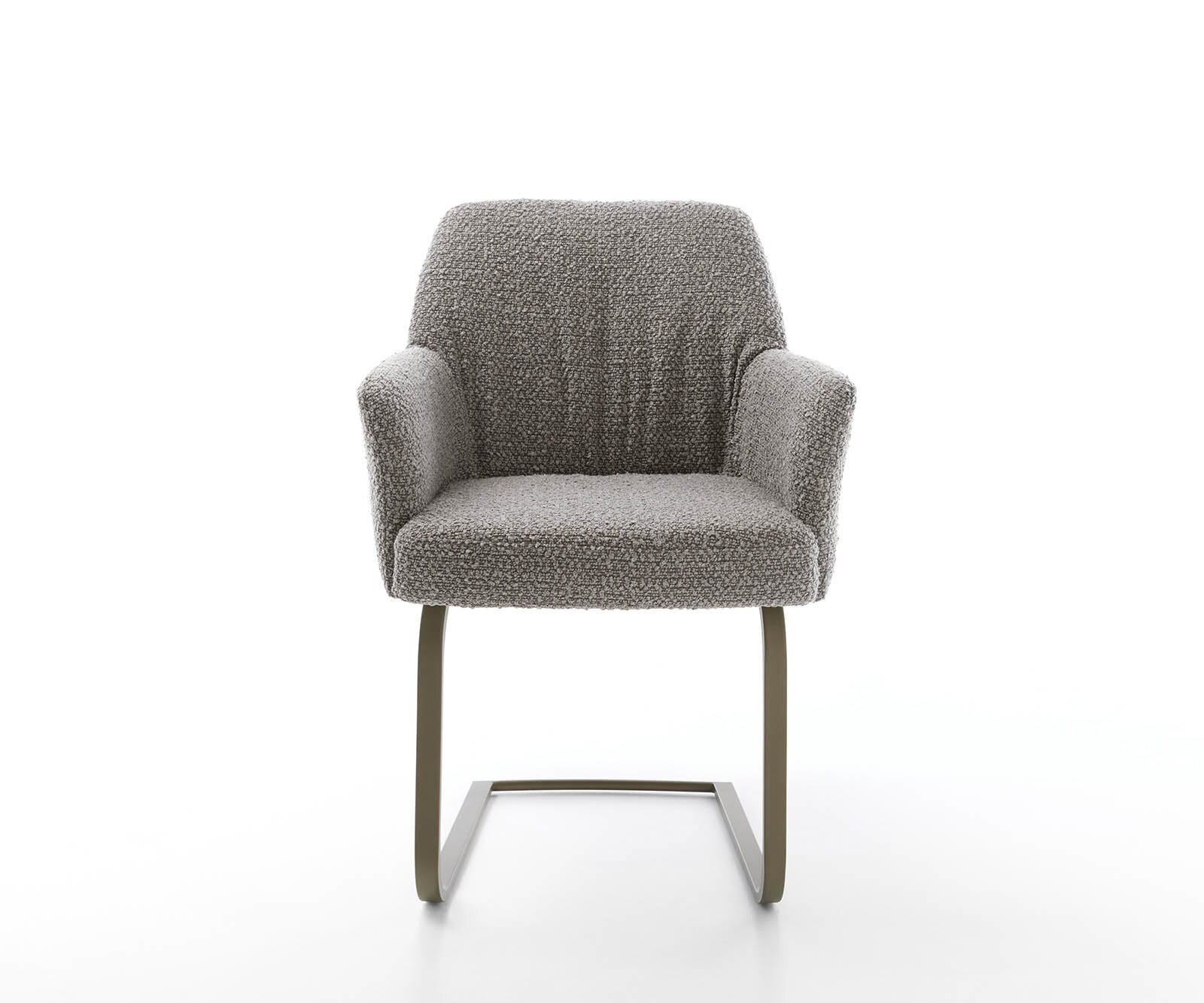 Sledemodel Xana-Flex met armleuning bouclé zilver grijs sledemodel vlak afwerking met titanium pocketveer kern 1 Sledemodel Xana-Flex met armleuning bouclé zilver grijs sledemodel vlak afwerking met titanium pocketveer kern 1