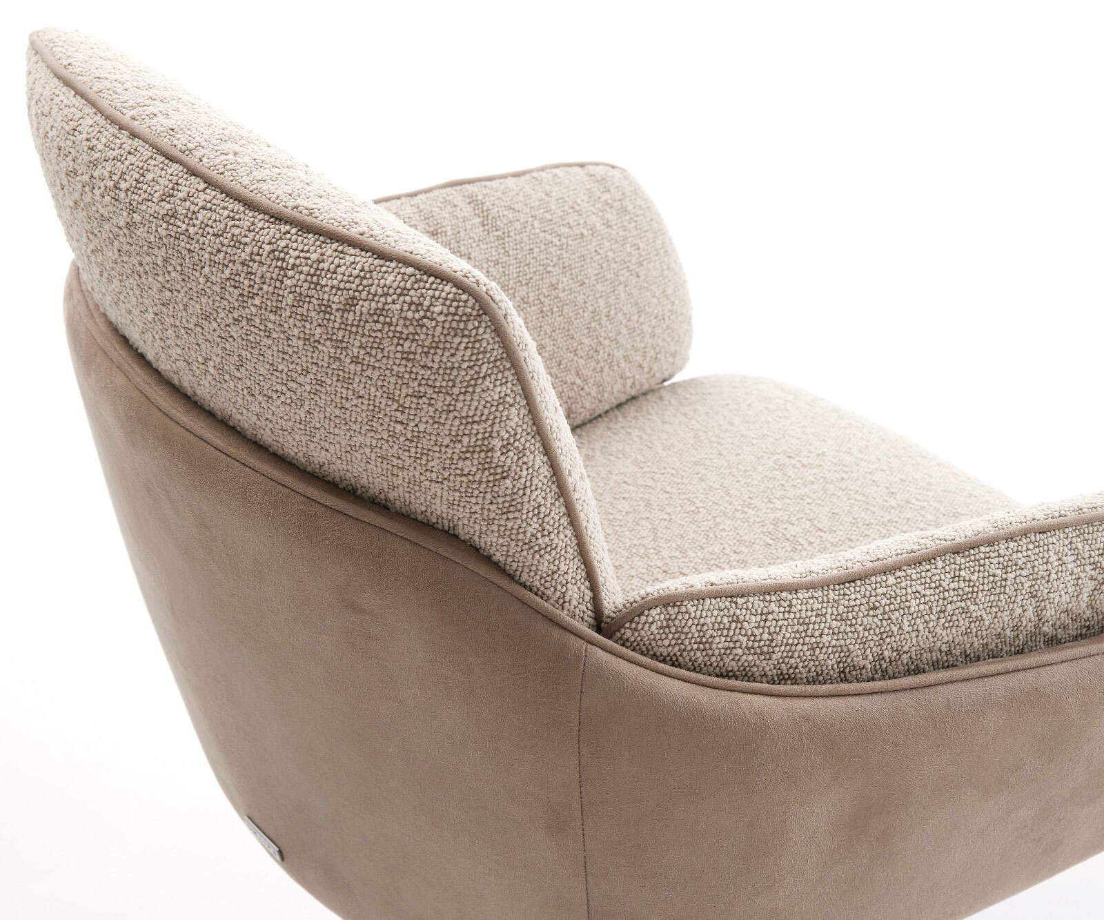 Draaistoel Luan-Flex met armleuning materiaalmix mud kruisframe breed zwart 360° draaibaar rocker-functie 3