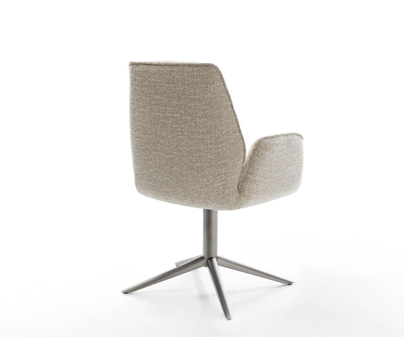 Draaistoel Zoa-Flex geweven stof beige kruispoot grafiet 360° draaibaar rocker-functie pocketveer kern 4