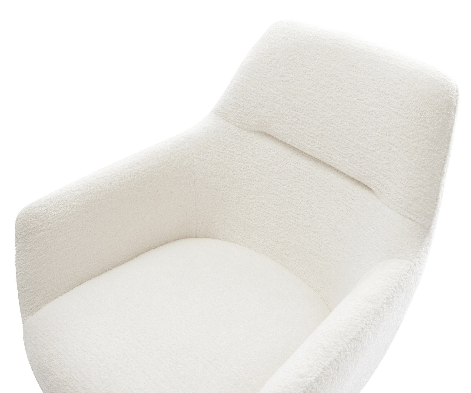 Sledemodel Pejo-Flex bouclé zacht beige sledemodel vlak roestvrij staal pocketveer kern 3
