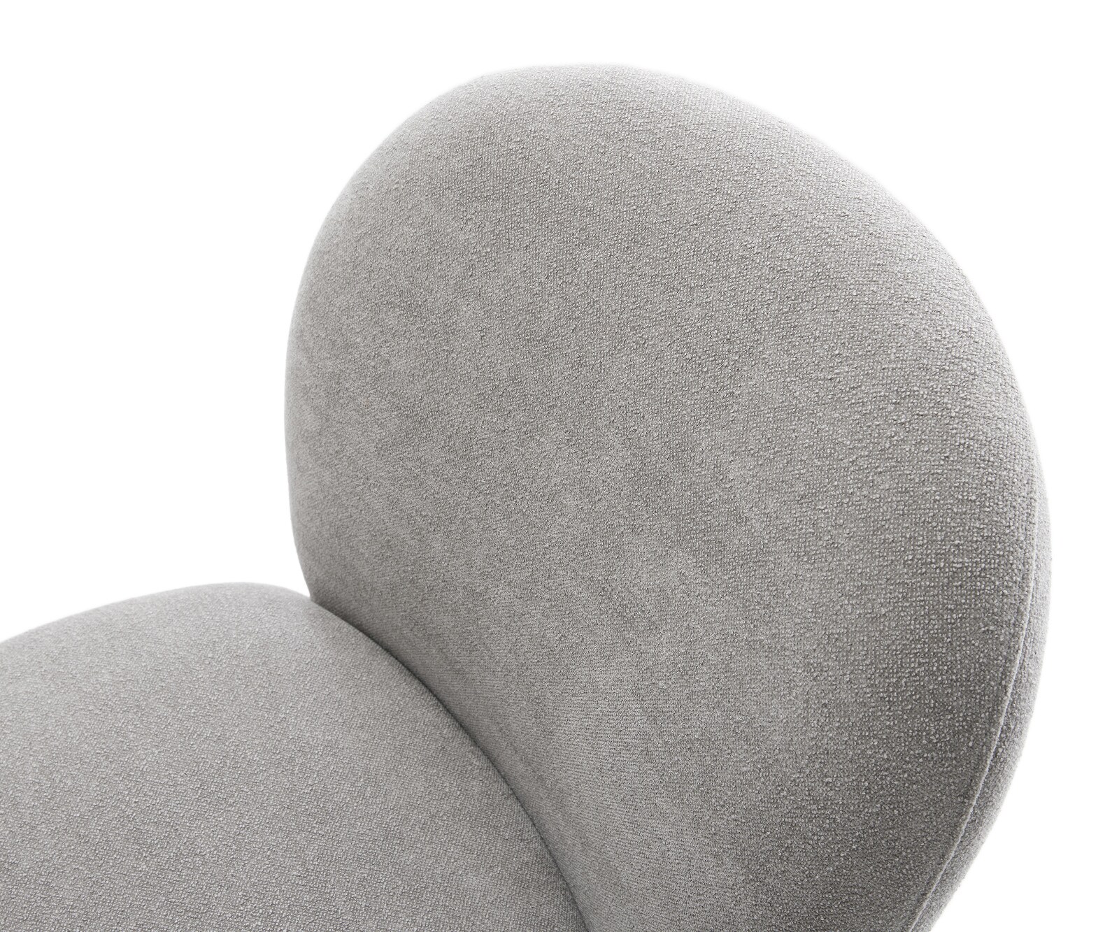 Draaistoel Nube-Flex zachte stof met structuur grijs houten frame hoekig natuur 180° draaibaar pocketveer kern 4
