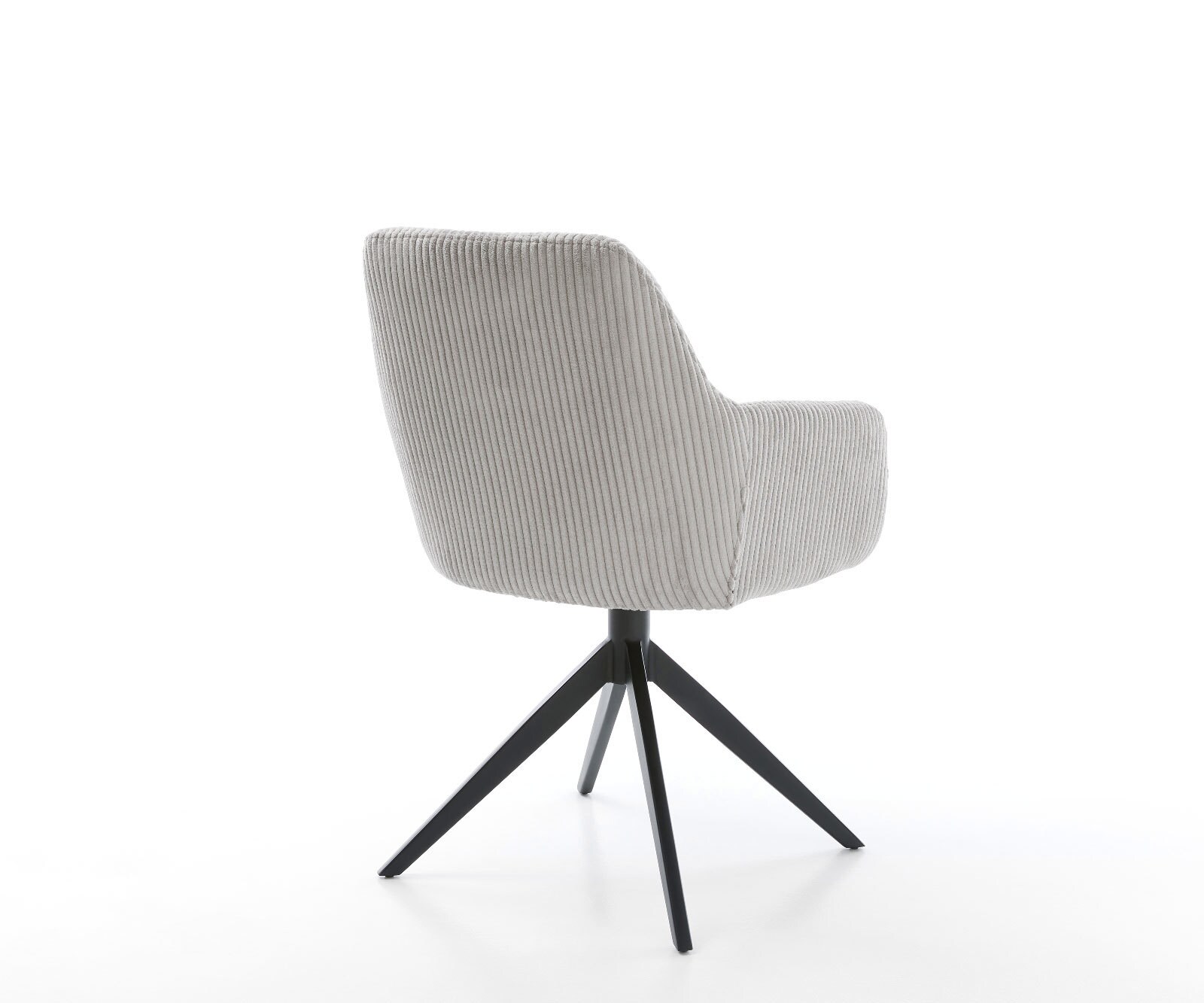 Draaistoel Pejo-Flex koord zilver grijs kruisframe breed zwart 360° draaibaar rocker-functie pocketveer kern 4