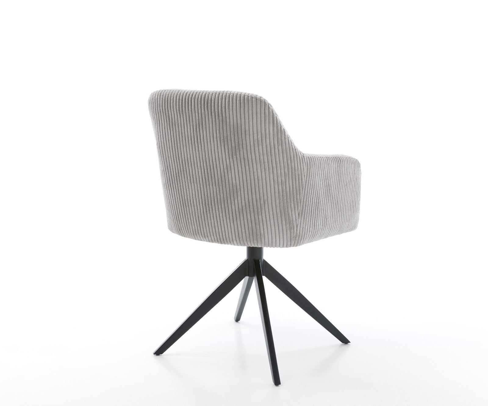 Draaistoel Greg-Flex koord zilver grijs kruisframe breed zwart 360° draaibaar rocker-functie pocketveer kern 4