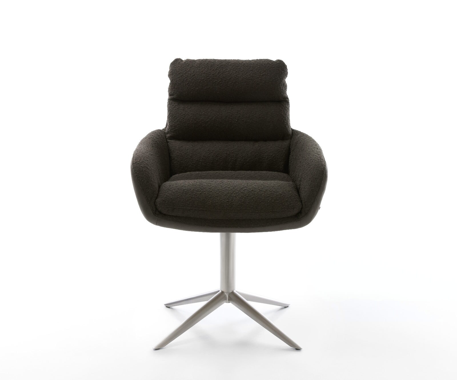Draaistoel Abelia-Flex met armleuning materiaalmix zwart kruispoot roestvrij staal 360° draaibaar rocker-functie 2