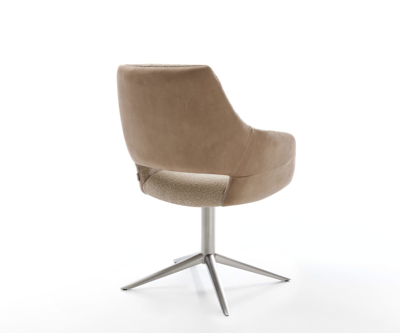 Draaistoel Yago-Flex met armleuning materiaalmix mud kruispoot roestvrij staal 360° draaibaar rocker-functie pocketveer kern 5
