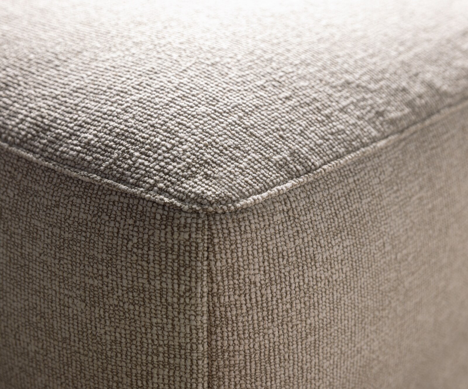 Hoekbank Freestyle 310x200 cm Zachte Geweven stof Beige kapnaad 4