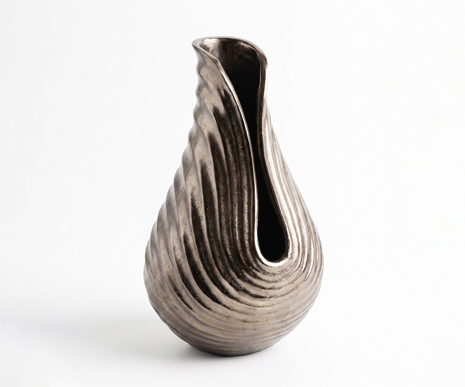 Vaas Helixa B20 x D21 x H35 cm Aluminium Mokka Bronze Gegoten