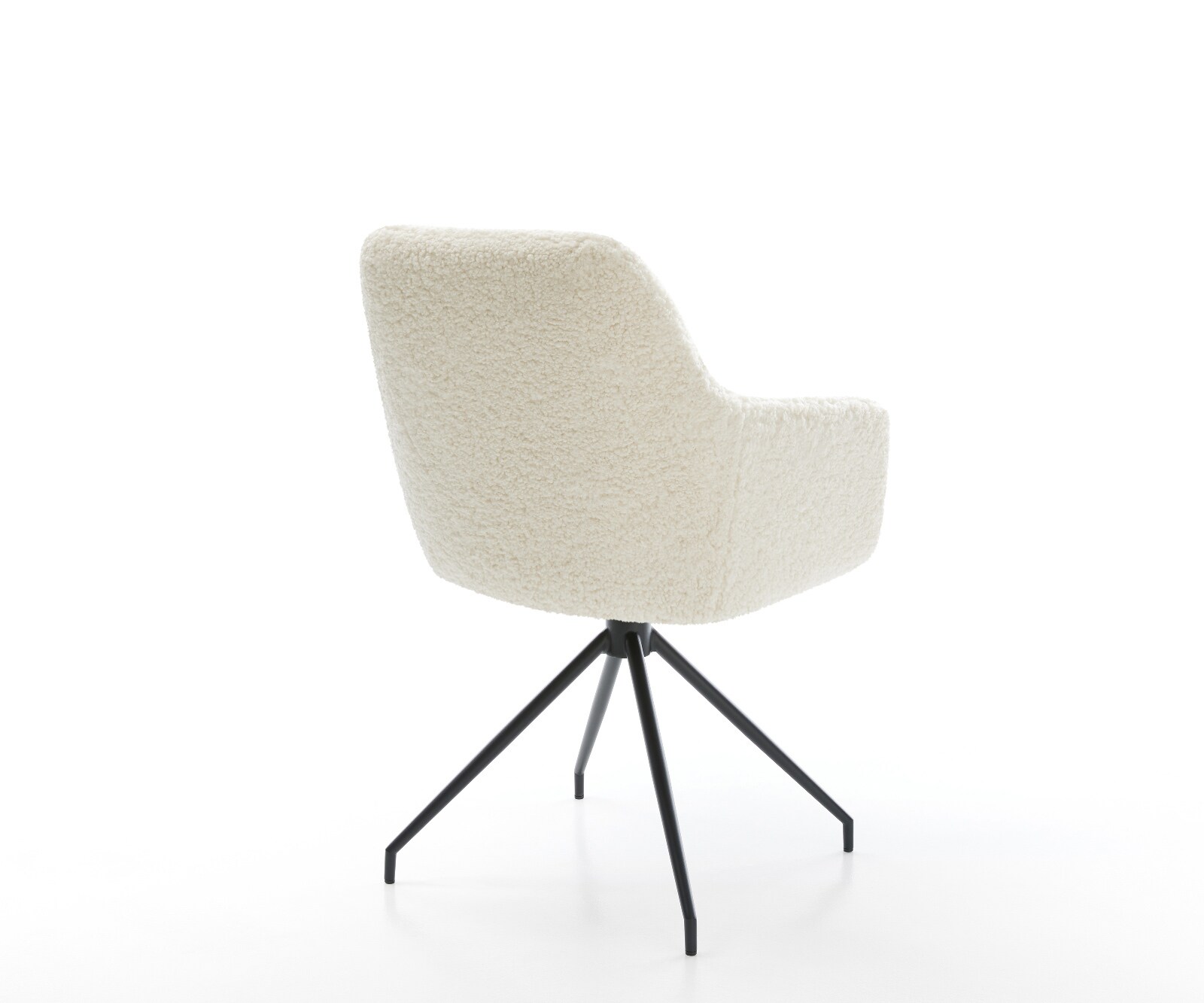 Eetkamerstoel Pejo-Flex teddy beige kruisframe conisch zwart pocketveer kern 5