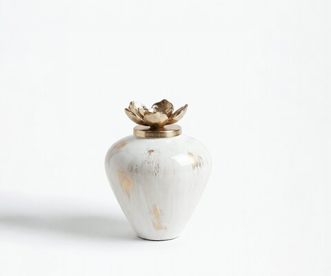 Vaas Florena B19 x D19 x H24 cm Glas Kintsugi Handgemaakt