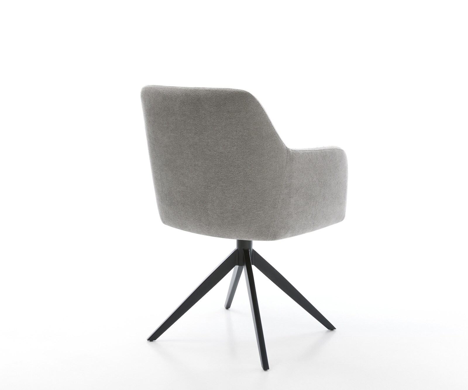 Draaistoel Greg-Flex zachte stof met structuur grijs kruisframe breed zwart 360° draaibaar rocker-functie pocketveer kern 5