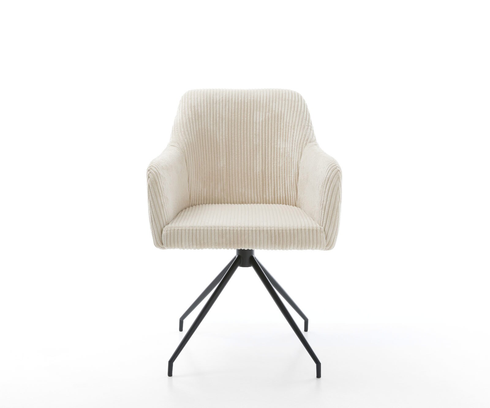 Eetkamerstoel Greg-Flex koord beige kruisframe conisch zwart pocketveer kern 1