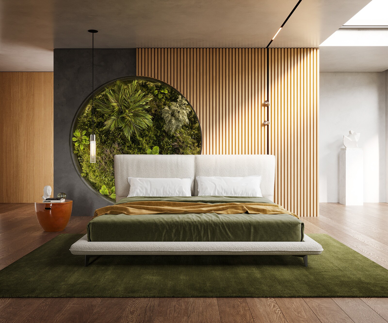 Gestoffeerd bed Cusino 180x200 cm Bouclé crème-wit 1