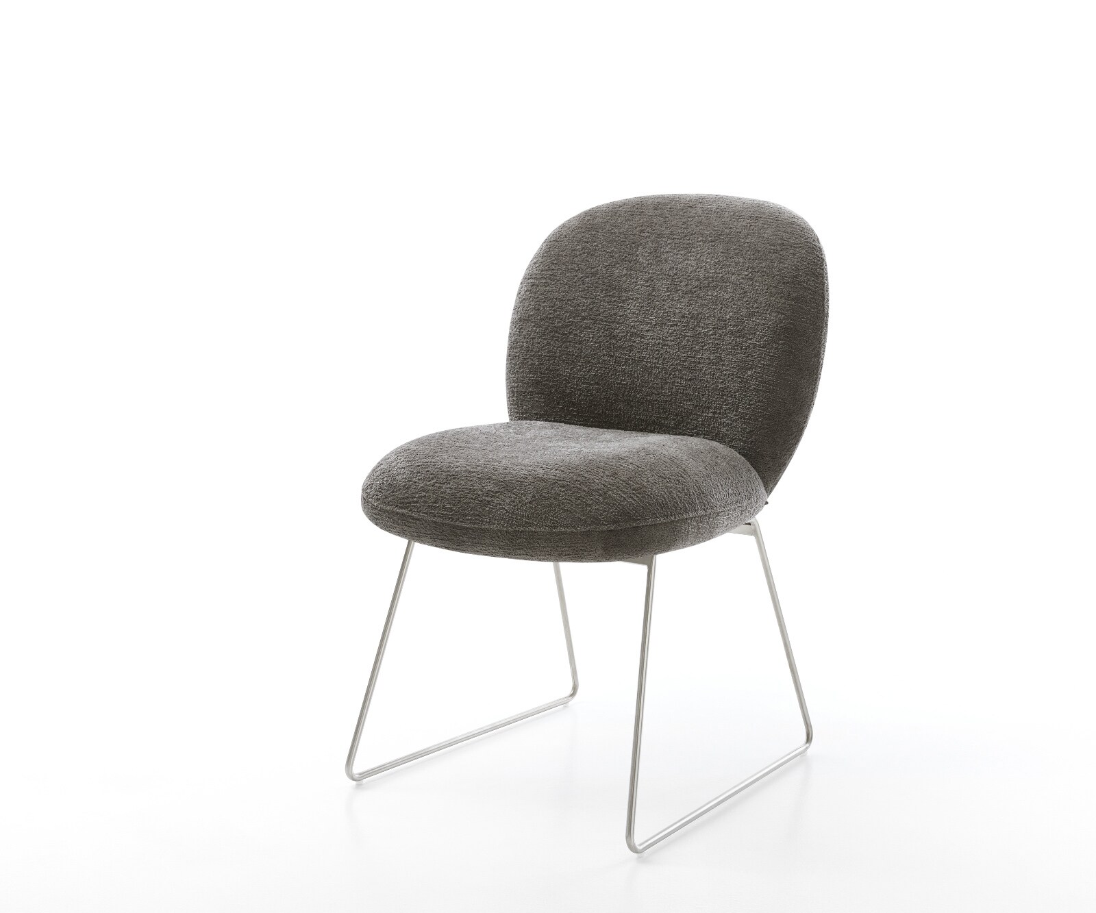 Draaistoel Nube-Flex zachte stof met structuur grijs kruisframe breed zwart 360° draaibaar rocker-functie pocketveer kern