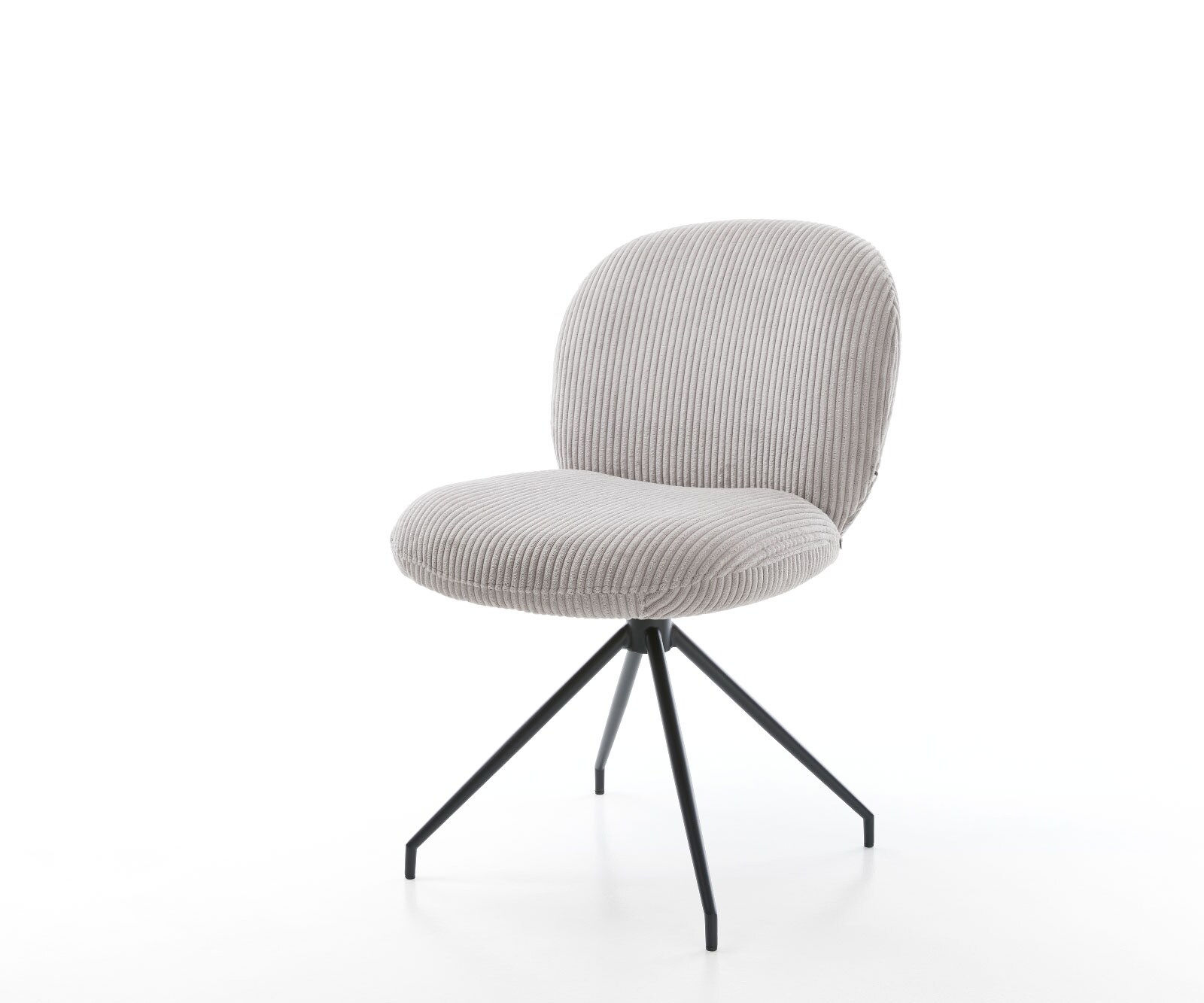 Draaistoel Nube-Flex koord zilver grijs kruisframe conisch zwart 180° draaibaar pocketveer kern
