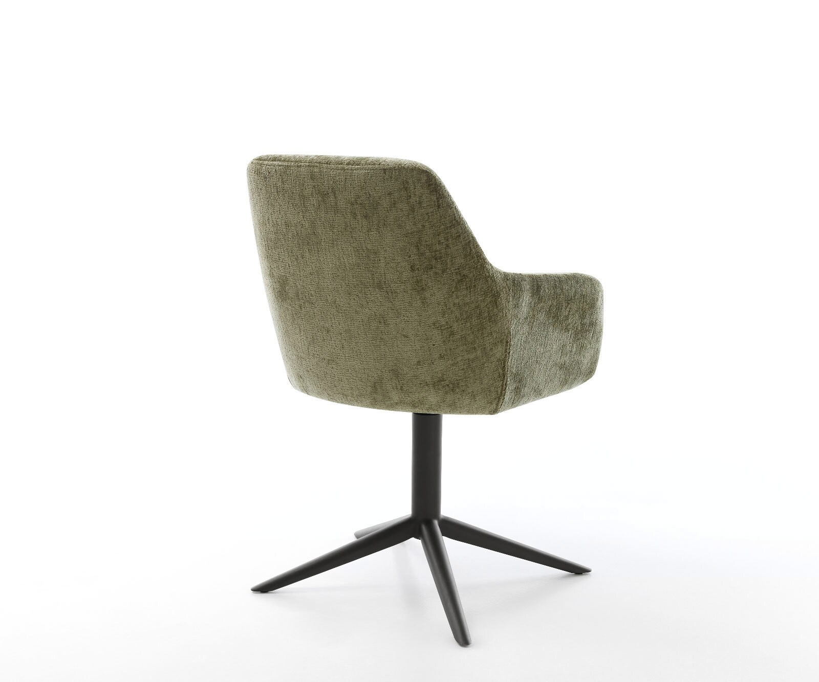 Draaistoel Pejo-Flex chenille olijfgroen kruispoot zwart 360° draaibaar rocker-functie pocketveer kern 5