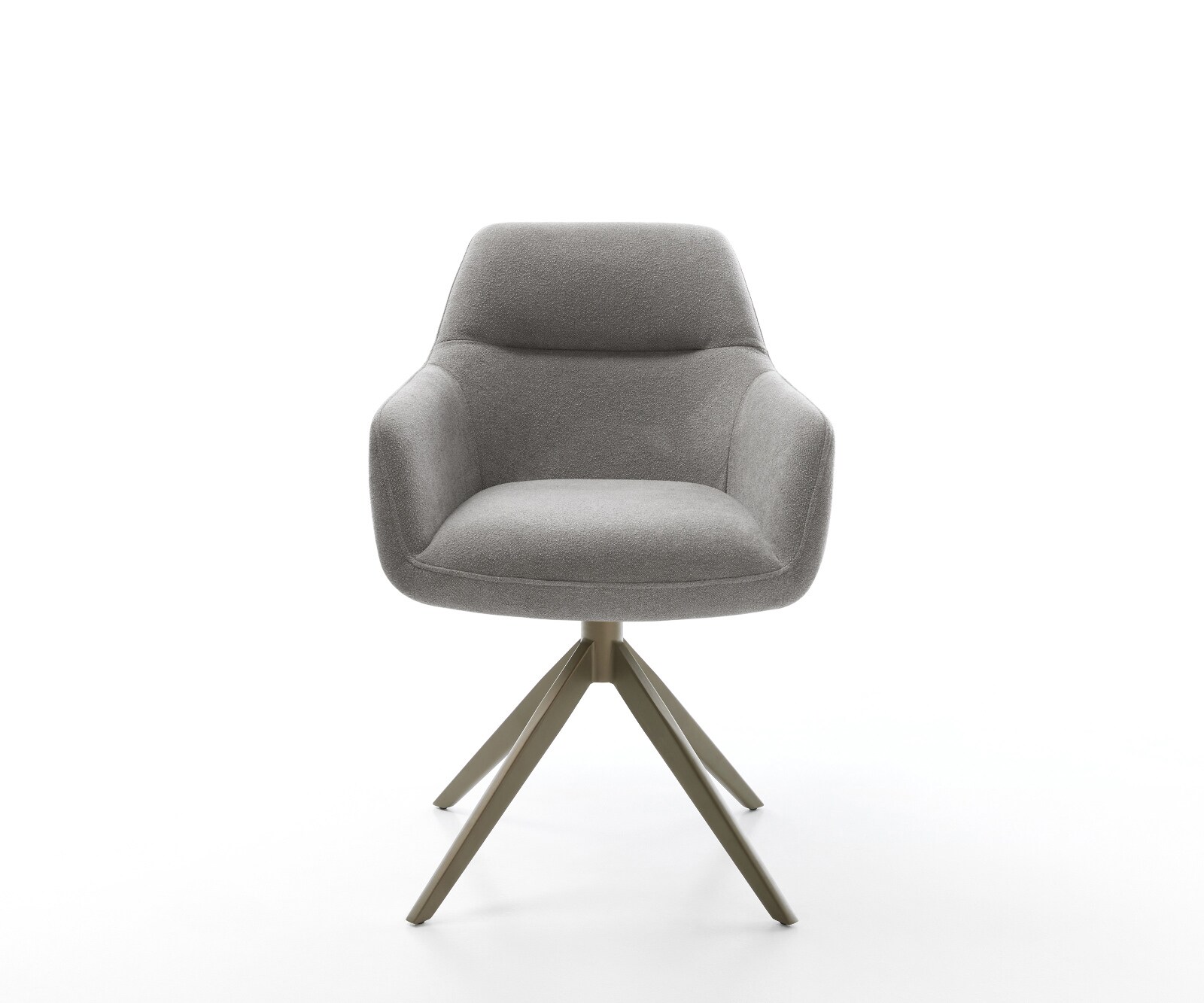 Draaistoel Pejo-Flex zachte stof met structuur grijs kruisframe breed afwerking met titanium 360° draaibaar rocker-functie pocketveer kern 2