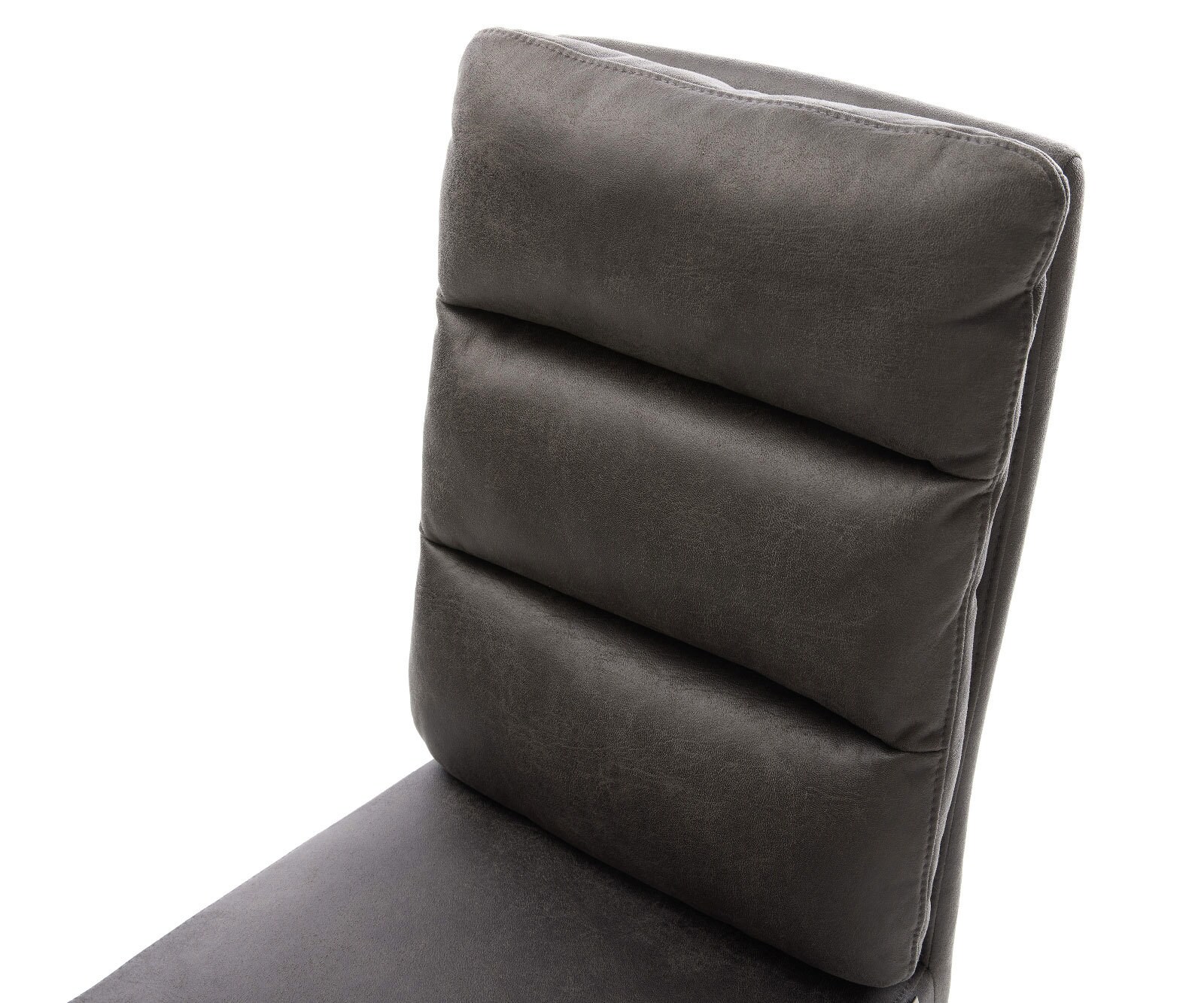 Draaistoel Pela-Flex microvelours antraciet vintage kruisframe breed roestvrij staal 360° draaibaar rocker-functie pocketveer kern 3