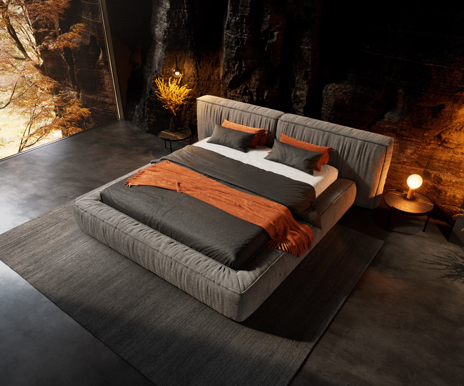 Bedframe Coperti microvezel grijs 180x200 cm 3