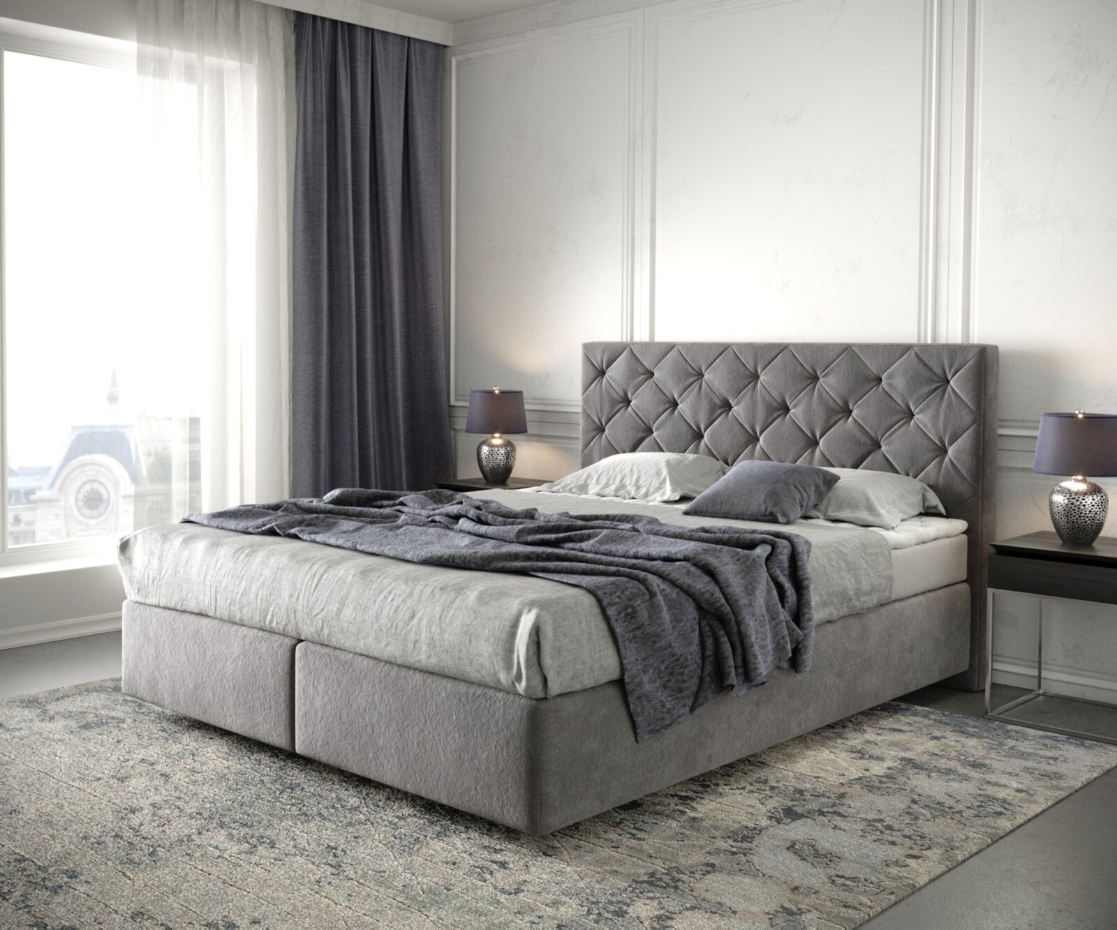 Boxspringbed Dream-Great 160x200 cm Microvezel Taupe met Matras en Topper