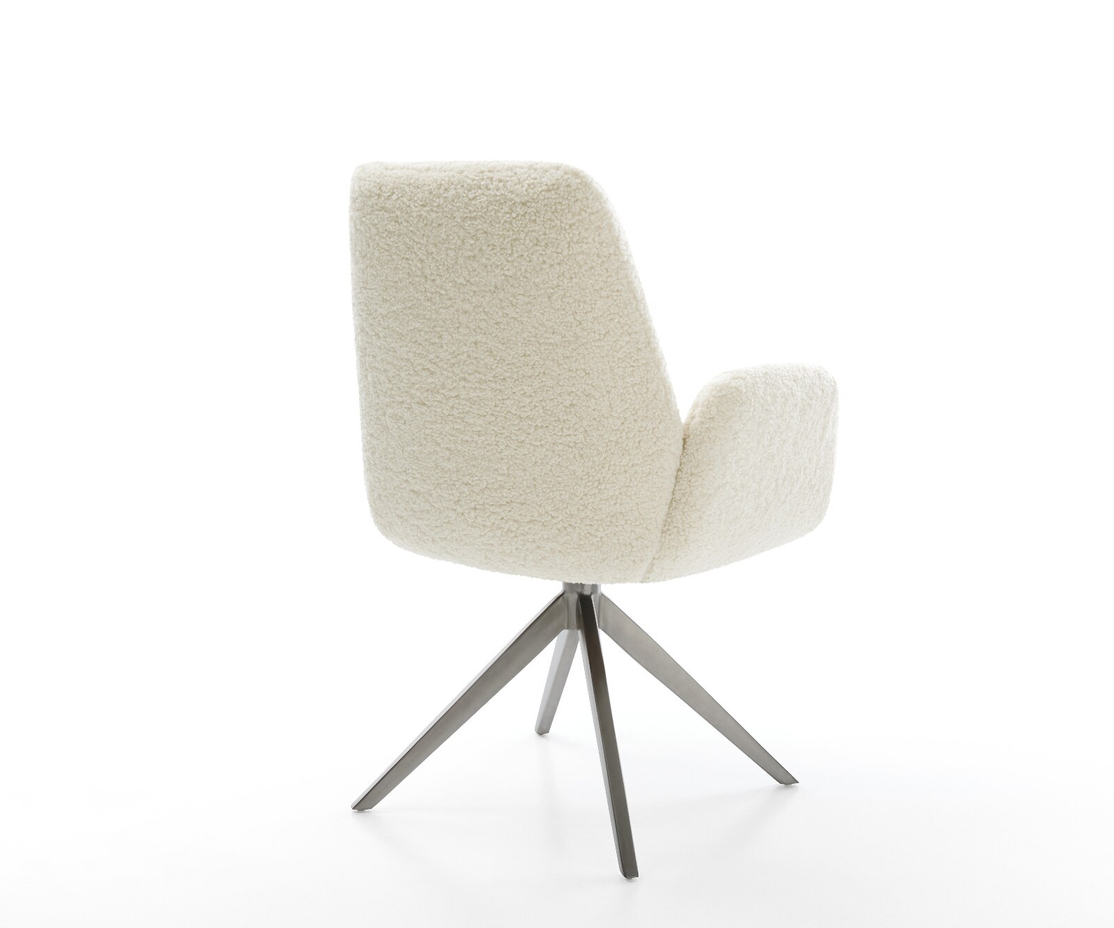 Draaistoel Zoa-Flex teddy beige kruisframe breed grafiet 360° draaibaar rocker-functie pocketveer kern 5