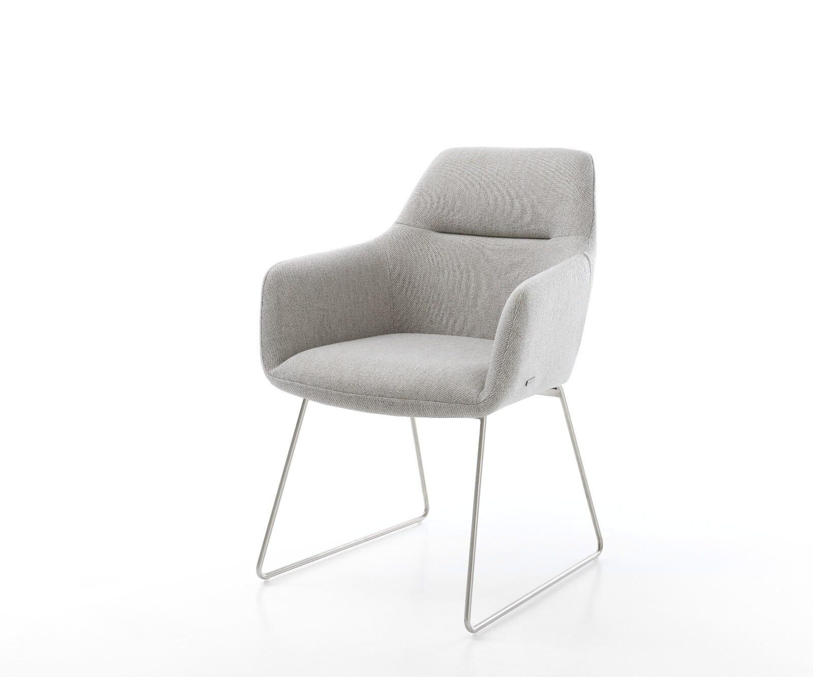 Eetkamerstoel Pejo-Flex stripes lichtgrijs slipframe roestvrij staal pocketveer kern Eetkamerstoel Pejo-Flex stripes lichtgrijs slipframe roestvrij staal pocketveer kern