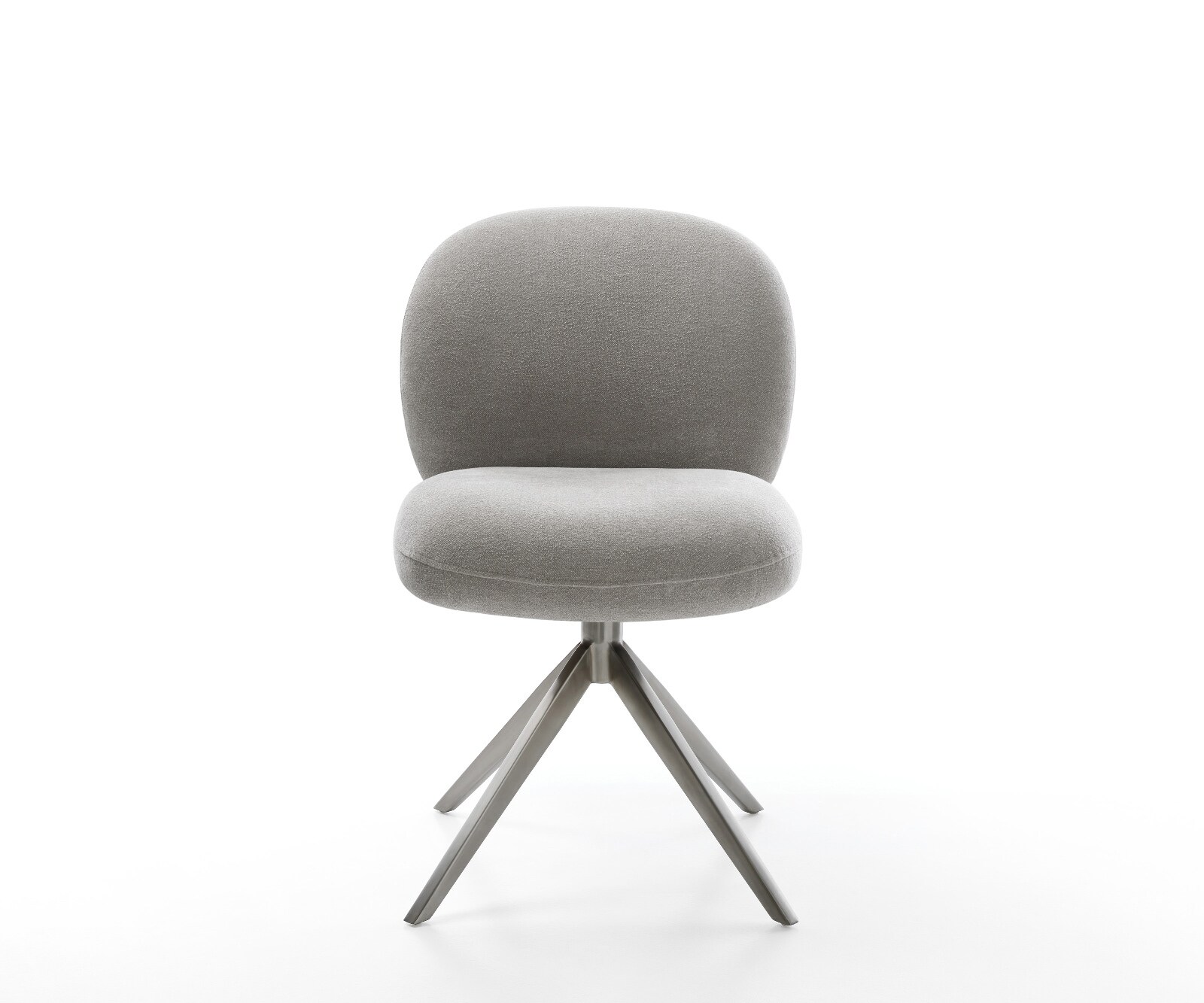 Draaistoel Nube-Flex zachte stof met structuur grijs kruisframe breed grafiet 360° draaibaar rocker-functie pocketveer kern 2