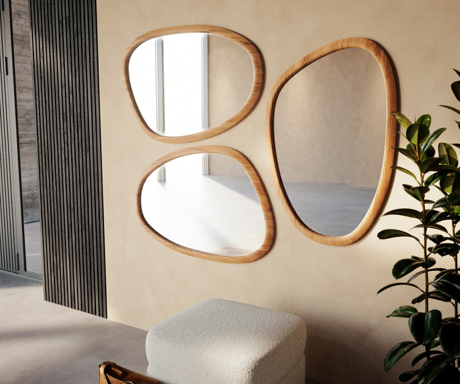 Spiegel Cermin 90x60 cm Acacia Aura 4