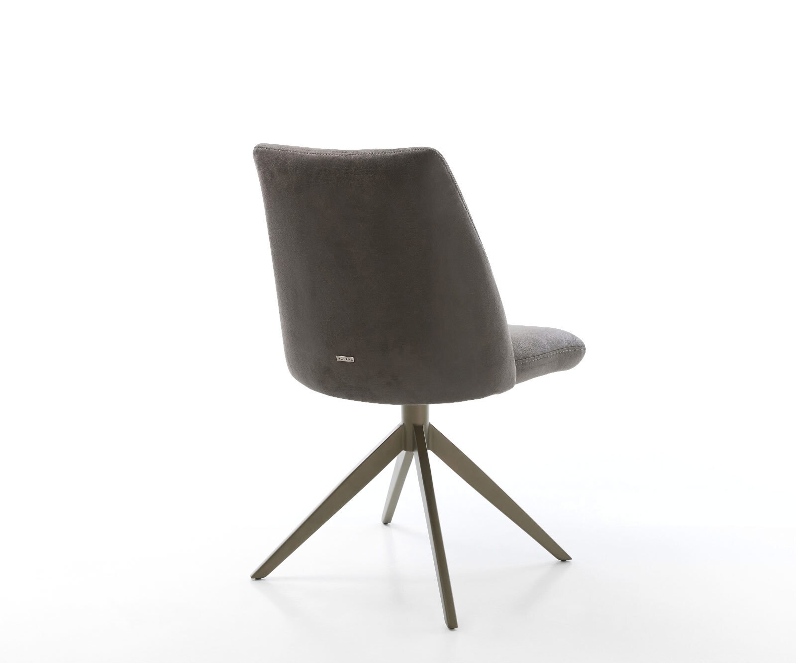 Draaistoel Elso-Flex microvelours antraciet vintage kruisframe breed afwerking met titanium 360° draaibaar rocker-functie pocketveer kern 4