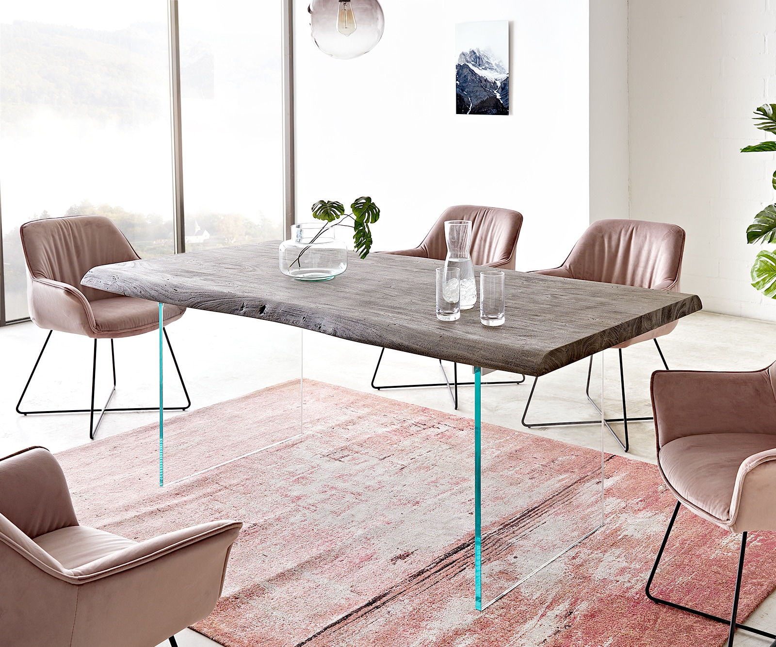 Eettafel Rand Massief Hout Live-Edge boomgrens Rechthoek 3 Eettafel Rand Massief Hout Live-Edge boomgrens Rechthoek 3