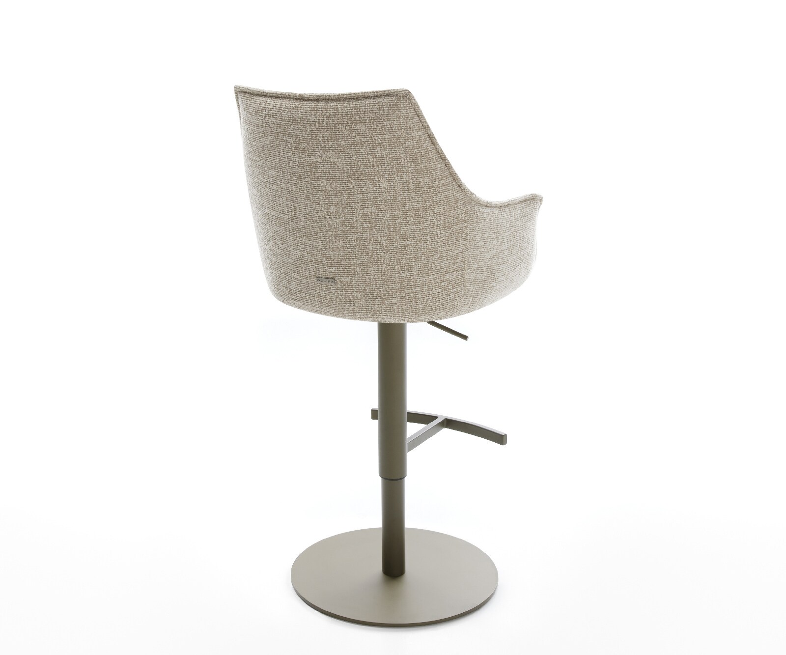 Barstoel Alja-Flex Zachte Geweven stof Beige Draaivoet in hoogte verstelbaar Titaankleurig Titaankleurig Pocketvering 5
