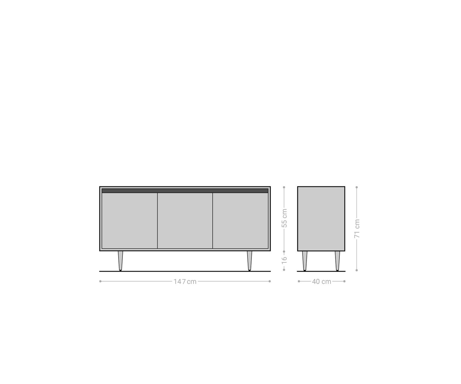Dressoir Budaya Mango natuur 150 cm 3 deurs dressoir poot rond 6 Dressoir Budaya Mango natuur 150 cm 3 deurs dressoir poot rond 6