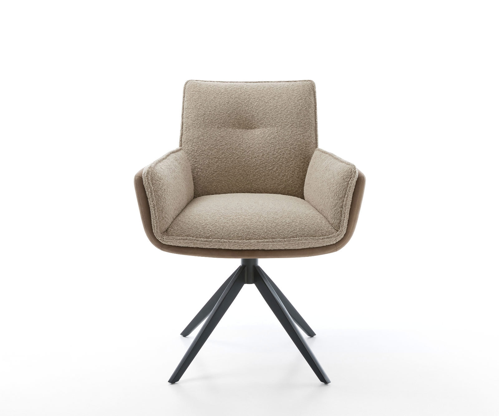 Draaistoel Nela-Flex microvelours mud vintage kruisframe breed zwart 360° draaibaar rocker-functie 1 Draaistoel Nela-Flex microvelours mud vintage kruisframe breed zwart 360° draaibaar rocker-functie 1