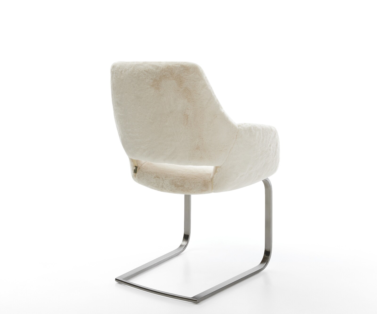 Sledemodel Yago-Flex met armleuning pluchen crème-wit sledemodel vlak grafiet pocketveer kern 5