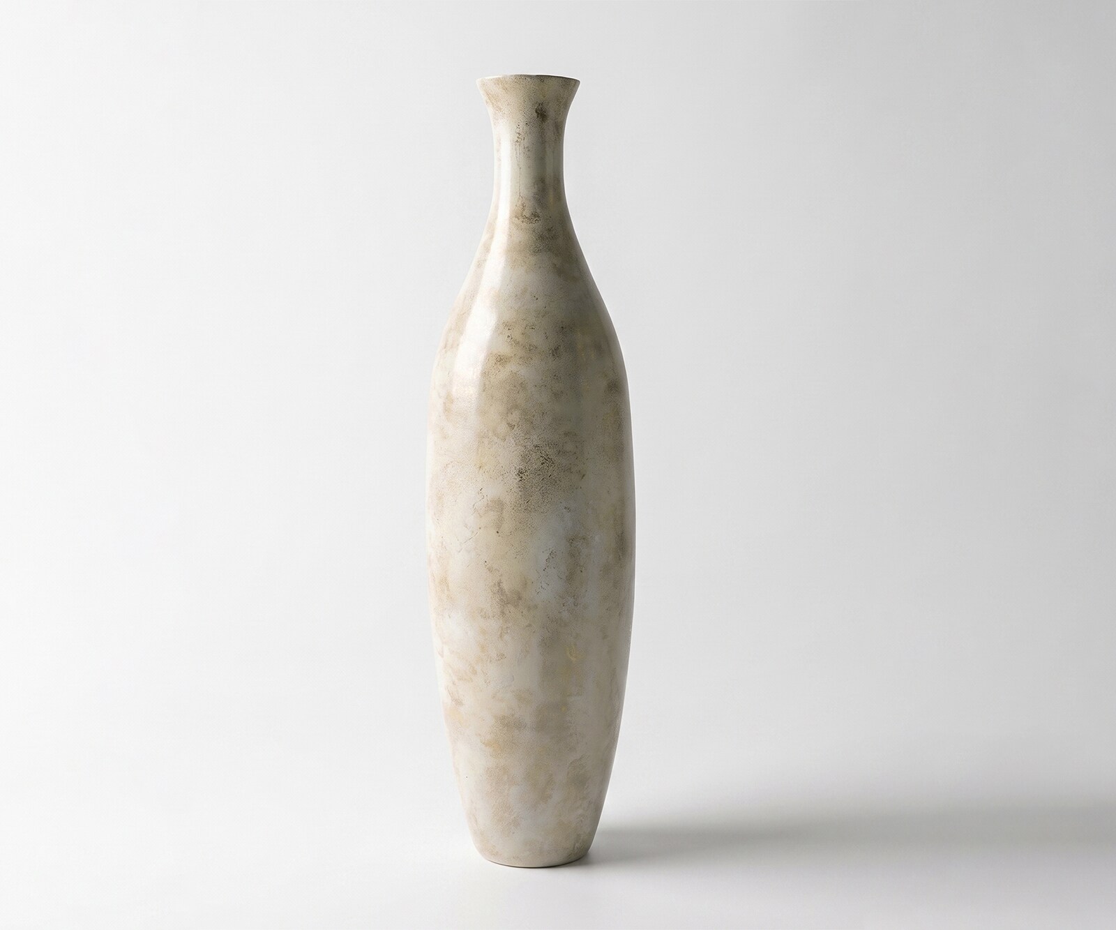 Vaas Nuvia B23 x D23 x H86 cm Glas Alabaster Gold Handgemaakt